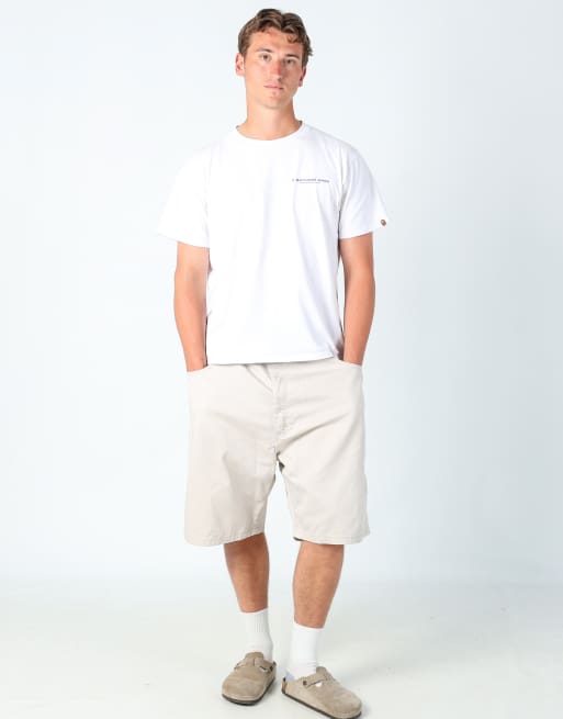 Vintage Wrangler 42x24 canvas cargo shorts in ivory