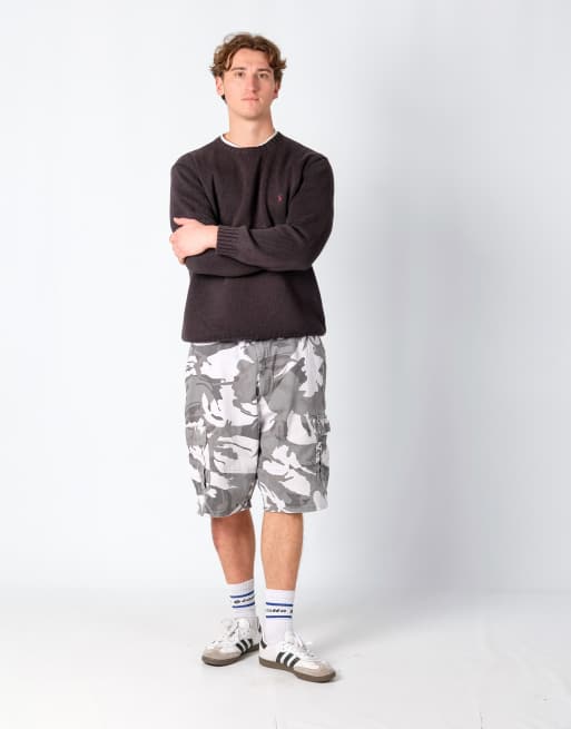 Vintage Wrangler 44x22 Canvas Cargo Shorts Charcoal Grey