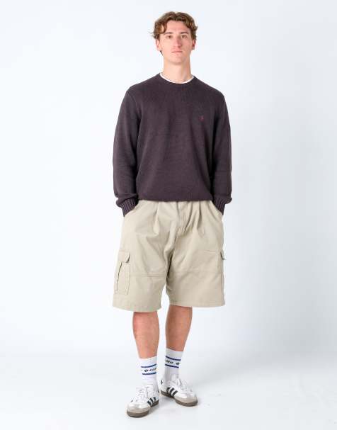 Vintage Wrangler 44x24 Canvas Cargo Shorts Beige - view 1