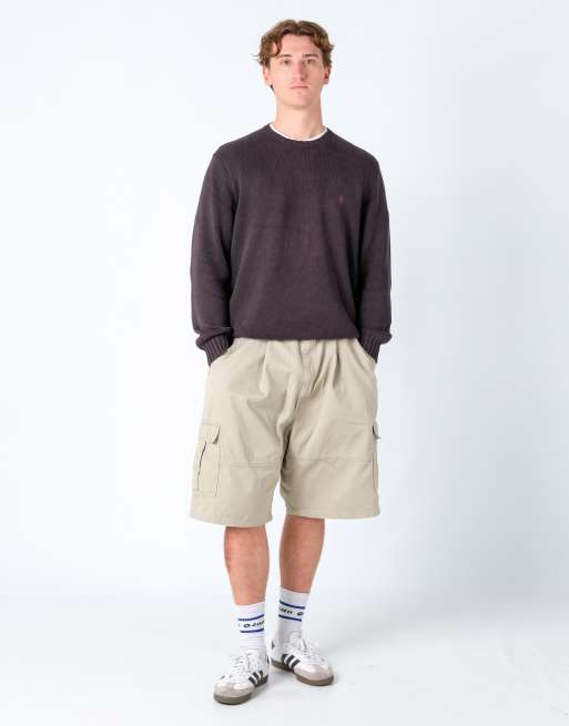 Vintage Wrangler 44x24 Canvas Cargo Shorts Beige