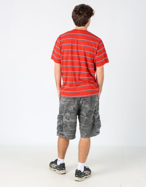 Vintage wrangler camo 36x23 canvas cargo shorts in grey, 3 of 4
