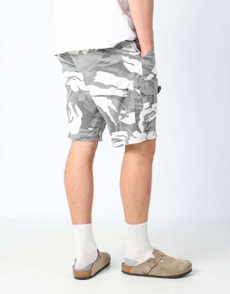 Vintage Wrangler camo 36x28 canvas cargo shorts in grey - view 1