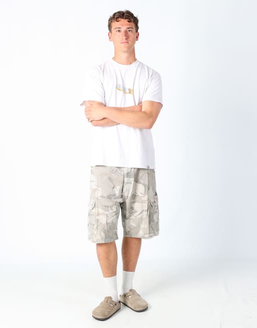 Vintage Wrangler camo 36x29 canvas cargo shorts in light grey