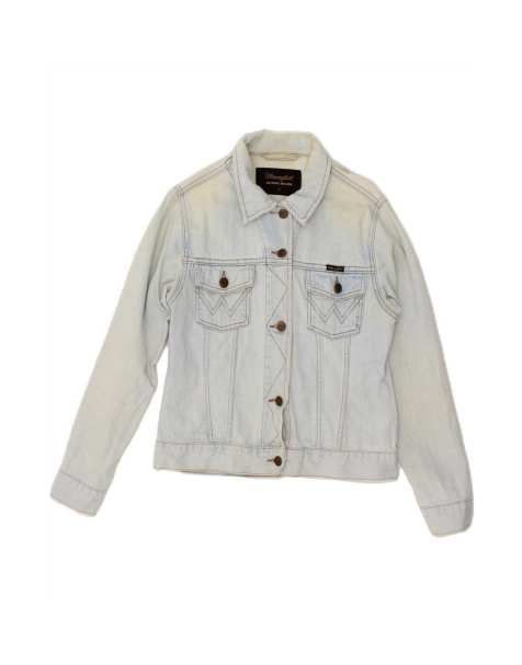 Vintage Wrangler Denim Jacket Uk 12 Medium In Blue - view 1
