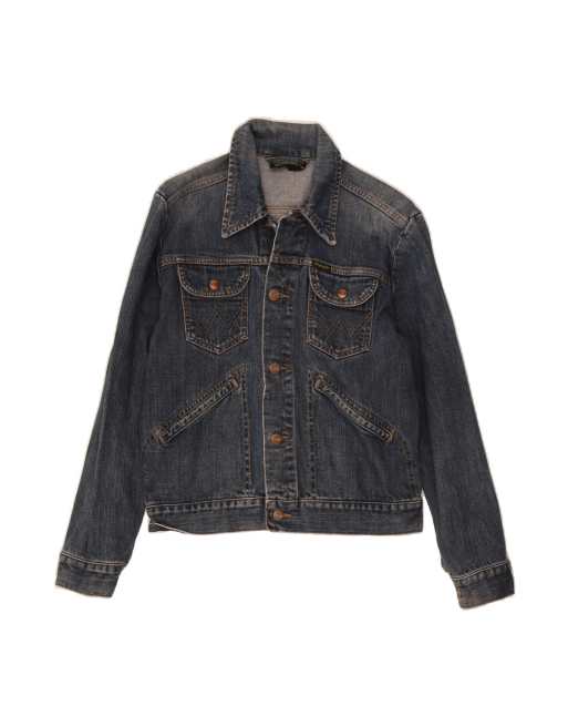 Vintage Wrangler Denim Jacket UK 14 Medium In Blue