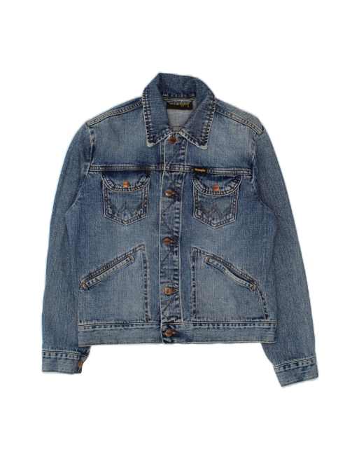 Vintage Wrangler Denim Jacket UK 36 Small In Blue