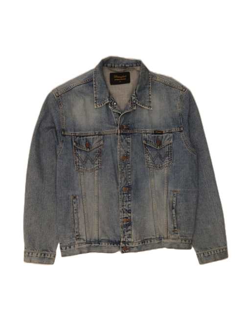 Vintage Wrangler Denim Jacket UK 44 2XL In Blue