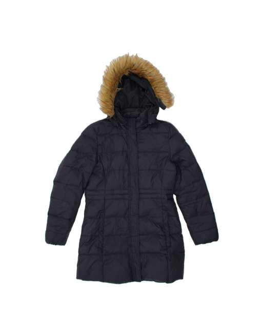 Vintage Wrangler Hooded Padded Coat UK 16 Large In Blue