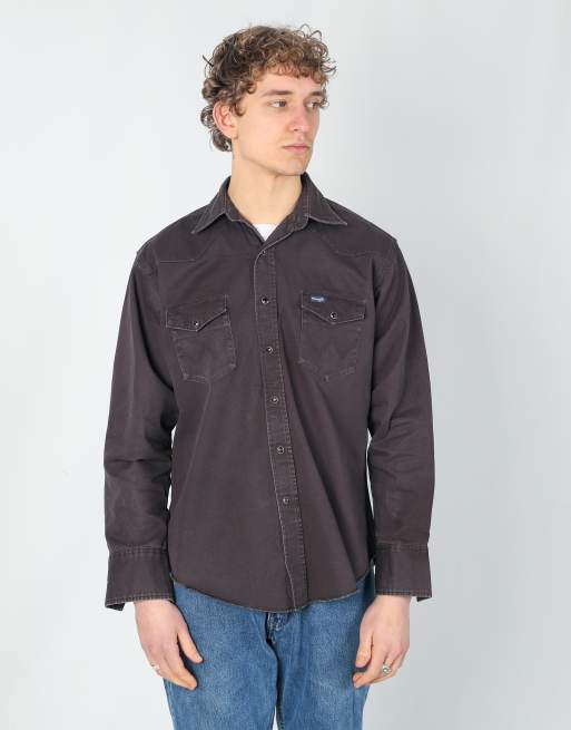Vintage Wrangler l long sleeve shirt in black