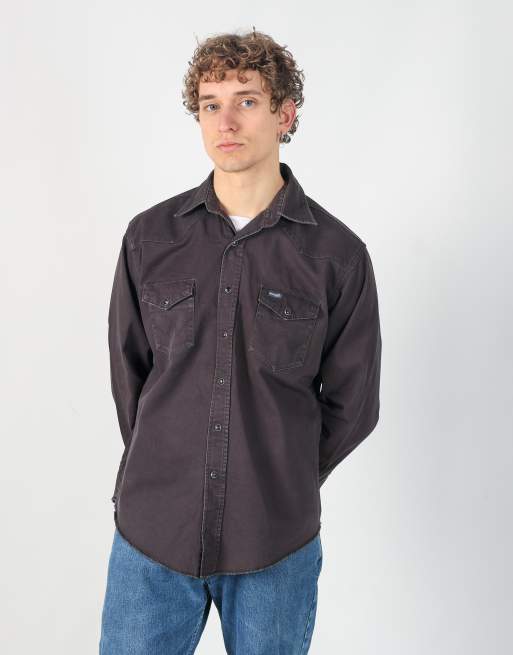 Vintage Wrangler l long sleeve shirt in black, 2 of 4