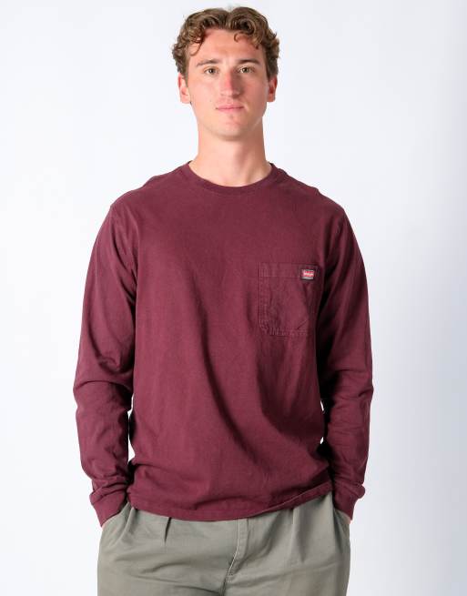 Vintage Wrangler l long sleeve t-shirt in burgundy red