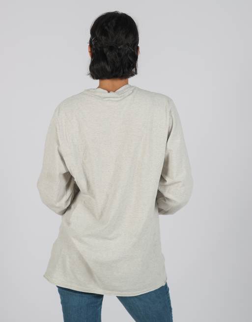 Vintage Wrangler L long sleeve top in light grey, 2 of 4