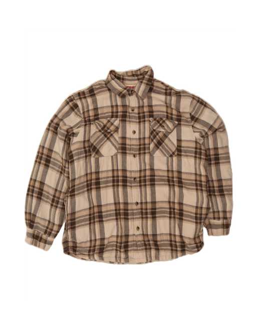Vintage Wrangler Lumberjack Shirt XL In Beige Check