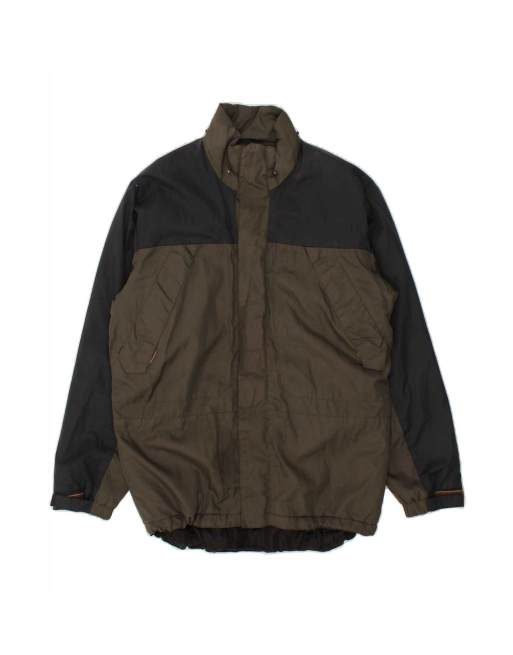 Vintage Wrangler Rain Jacket Uk 40 Large In Khaki Colourblock