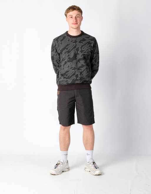 Vintage Wrangler Ripstop 32x20 Canvas Carpenter Baggy Shorts Black