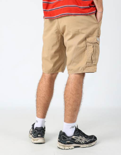 Vintage Wrangler ripstop 32x22 canvas cargo shorts in tan
