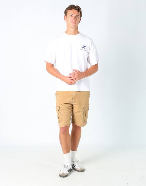 Vintage Wrangler ripstop 34x21 canvas cargo shorts in brown - view 1