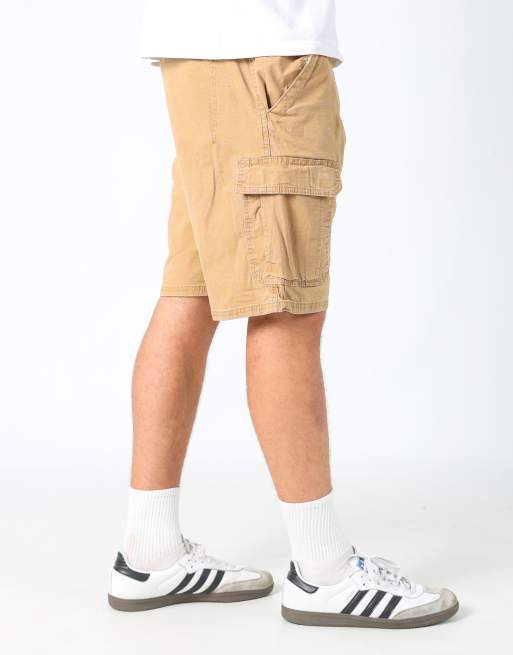 Vintage Wrangler ripstop 34x21 canvas cargo shorts in brown, 2 of 4