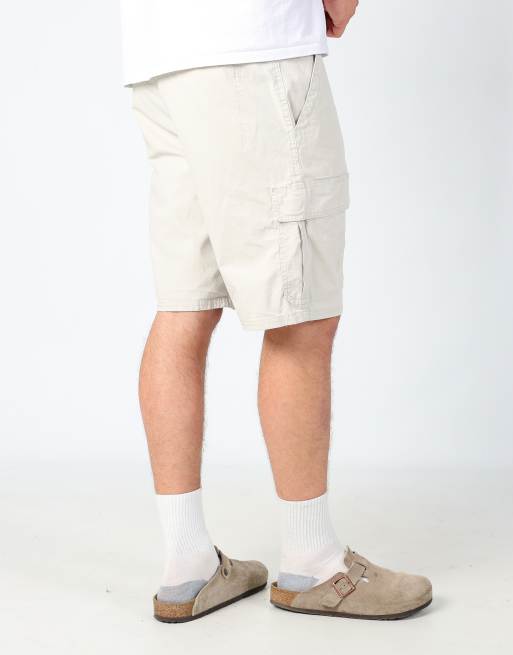 Vintage Wrangler ripstop 34x21 canvas cargo shorts in ivory