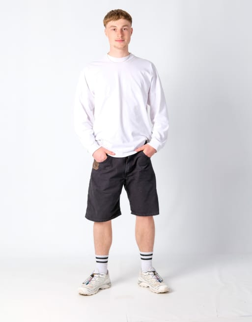 Vintage Wrangler Ripstop 36x22 Canvas Carpenter Baggy Shorts Black