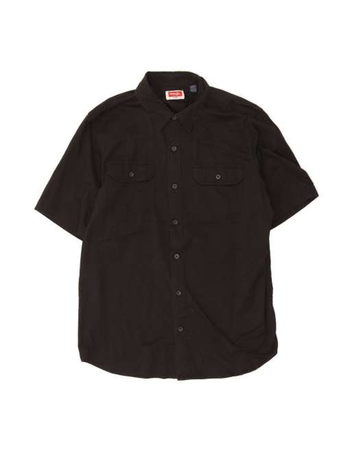Vintage Wrangler Short Sleeve Shirt Large In Black