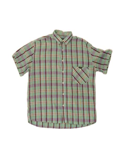 Vintage Wrangler Short Sleeve Shirt Large In Green Check - view 1