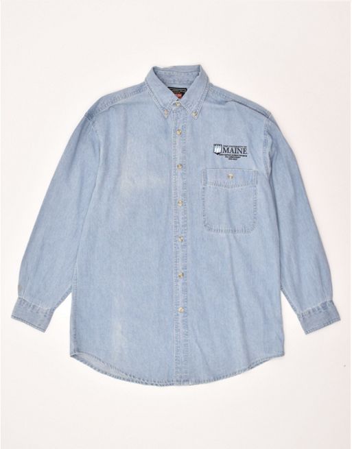 Vintage Wrangler Size M Denim Shirt in Blue