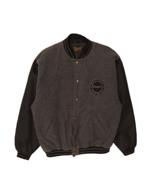 Vintage Wrangler Varsity Jacket UK 40 Large In Grey