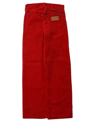 Vintage Wrangler W27 L26 corduroy trousers in red