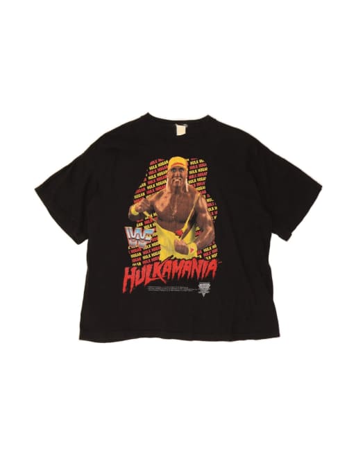 Vintage Wwf Hulkamania 1992 Graphic T-shirt Top Large In Black