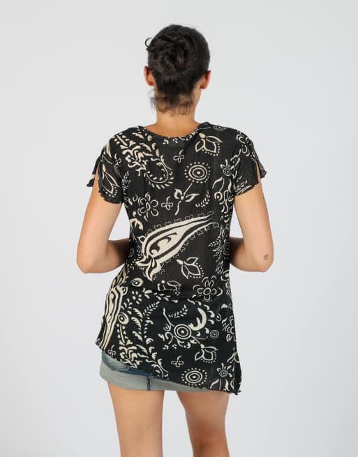 Vintage X-Mail L mesh top in black, 2 of 4