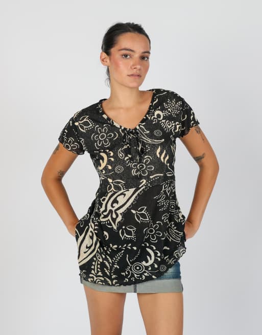 Vintage X-Mail L mesh top in black, 3 of 4