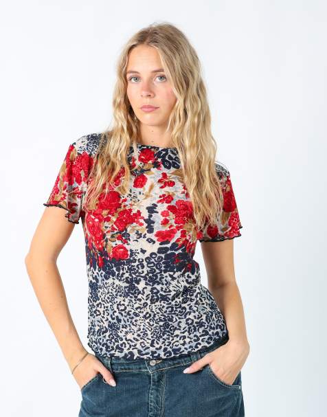 Vintage X-Mail S mesh top in navy blue - view 1