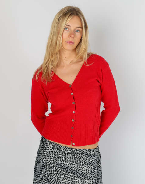 Vintage Xetra S knitted jumper in red - view 1