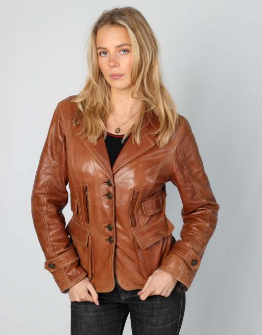 Vintage Xetra S leather jacket in brown