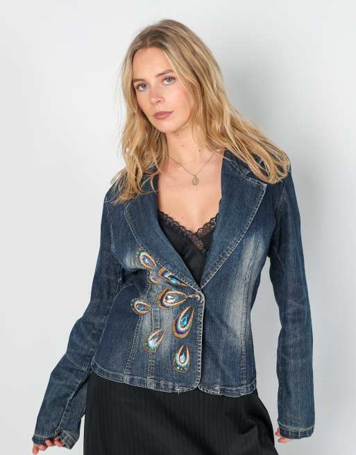 Vintage XFN L denim jacket in blue