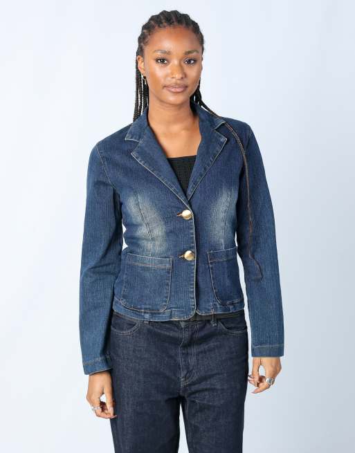 Vintage XFN S denim jacket in blue