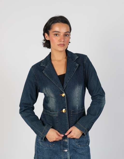 Vintage XFN S denim jacket in blue, 1 of 4
