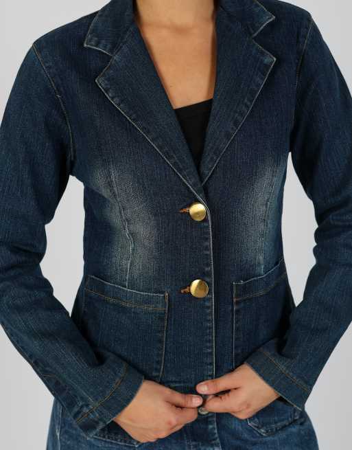 Vintage XFN S denim jacket in blue, 4 of 4