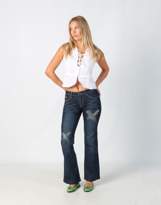 Vintage XFN S flare jeans in blue