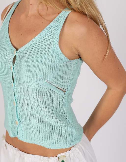 Vintage Xiao Cao S cami in turquoise, 4 of 4