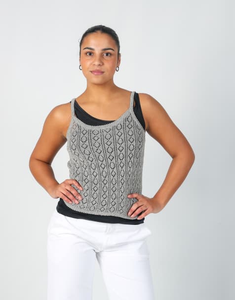 Vintage Xiongfa S cami in grey - view 1