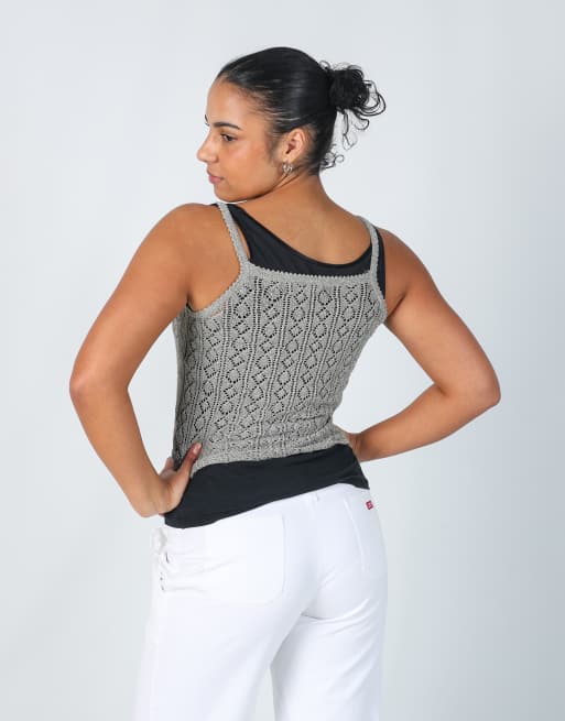 Vintage Xiongfa S cami in grey, 2 of 4