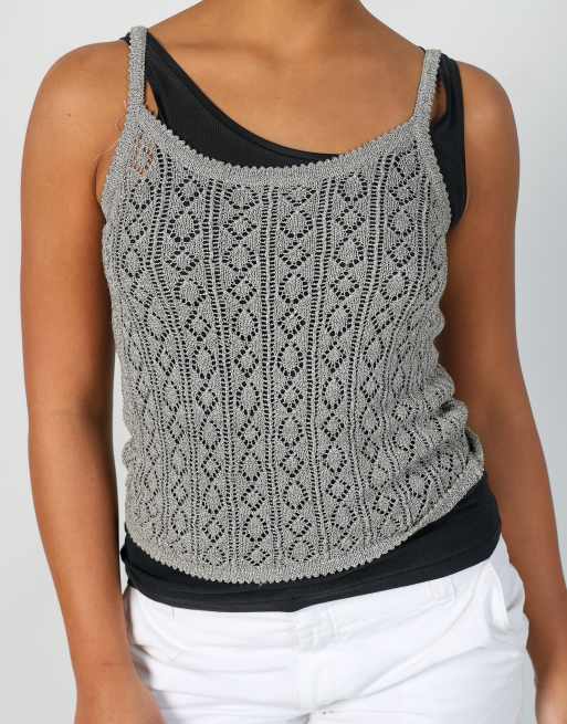 Vintage Xiongfa S cami in grey, 4 of 4