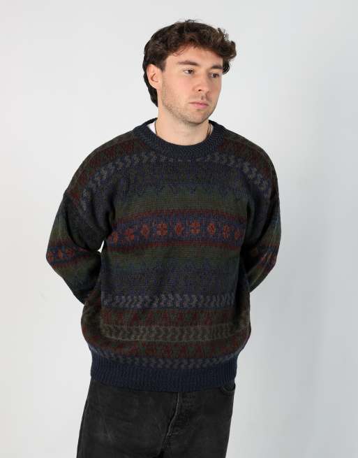 Vintage  xl knit sweatshirt in multi coloured