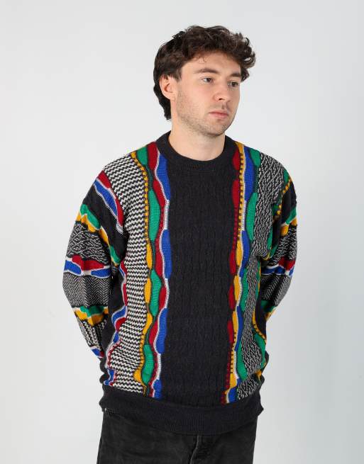 Vintage  xl knit sweatshirt in multi coloured