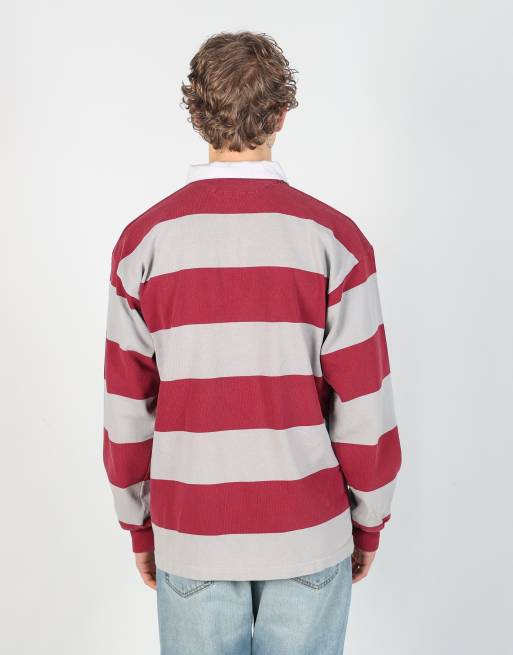 Vintage  xl rugby sweatshirt in burgundy red, 3 of 4