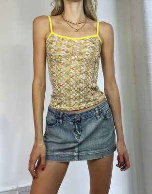 Vintage Y2K Cami Top in Yellow