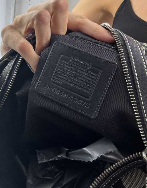 Vintage y2k Coach monogram shoulder bag in black | ASOS