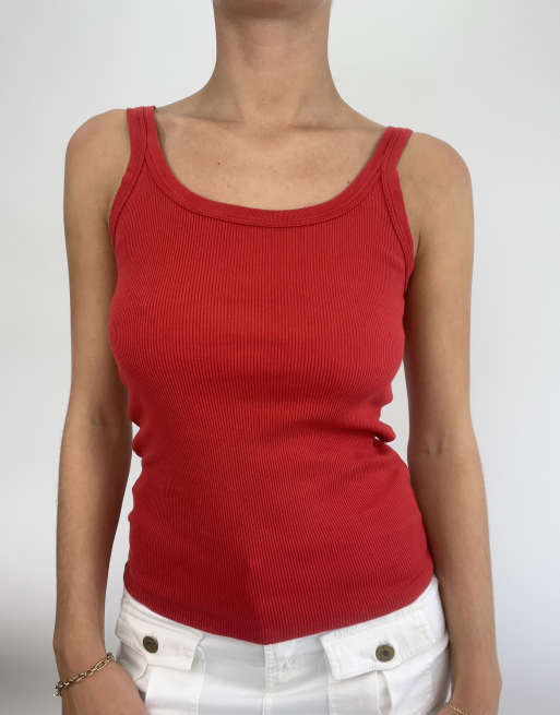 Vintage Y2K intimissimi ribbed vest in red